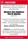 MICAELA DIAZ MANSILLA VDA DE MOLINA